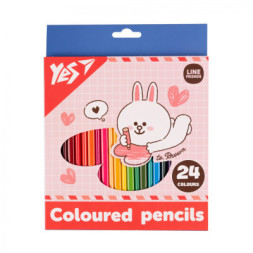 Олівці кольорові Yes 24 кольорів Line Friends Cony (290742)