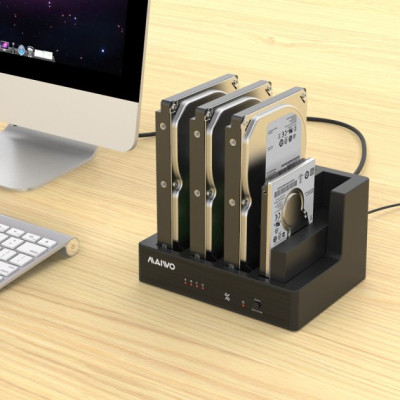 Док-станція для накопичувачів Maiwo 4*HDD 2,5&quot;/3,5&quot; SATA/SSD USB3.0 (K3094A)