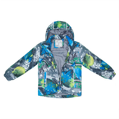 Комплект верхнього одягу дитячий Huppa YOKO 41190014 сірий з принтом/темно-сірий 116 (4741468787053)