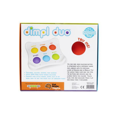 Розвиваюча іграшка Fat Brain Toys антистрес Dimpl Duo Брайль Колір Форма Назва (FA208-1)