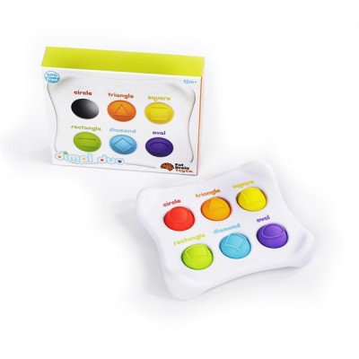 Розвиваюча іграшка Fat Brain Toys антистрес Dimpl Duo Брайль Колір Форма Назва (FA208-1)