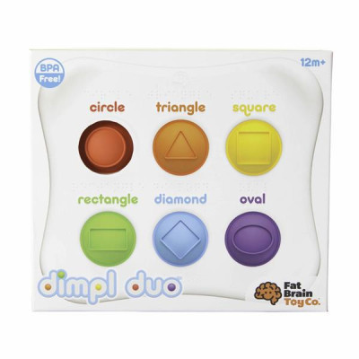 Розвиваюча іграшка Fat Brain Toys антистрес Dimpl Duo Брайль Колір Форма Назва (FA208-1)