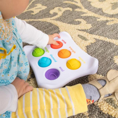 Розвиваюча іграшка Fat Brain Toys антистрес Dimpl Duo Брайль Колір Форма Назва (FA208-1)