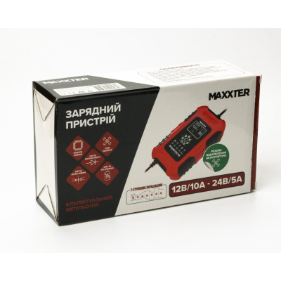 Мережевий зарядний пристрій для АКБ Maxxter 12-24V (MX-CHR-1224V10A)