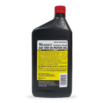 Моторна олива Warren Synthetic blend 10W-30, 0,946л