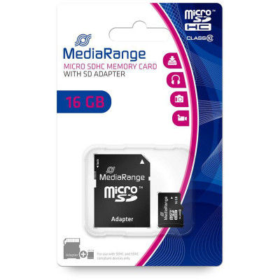 Карта пам&#039;яті Mediarange 16GB microSD class 10 (MR958)