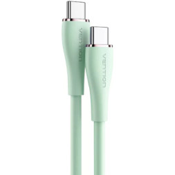 Дата кабель USB-C to USB-C 1.5m 100W Silicone Light Green Vention (TAWGG)