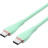 Дата кабель USB-C to USB-C 1.5m 100W Silicone Light Green Vention (TAWGG)