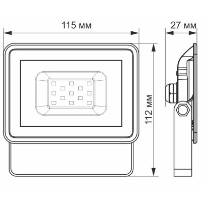 Прожектор Videx LED Fe 10W 5000K 12V (VL-Fe105W-12V)