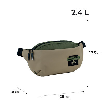 Сумка-бананка Kite Education teens зелено-бежевий (K24-2771-3)