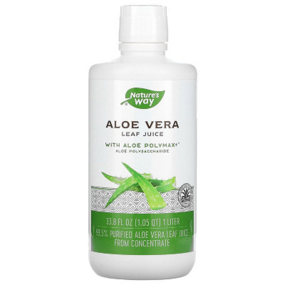 Трави Nature&#039;s Way Алое віра органічний сік, Aloe Vera, Leaf Juice 1000 мл (NWY-14280)