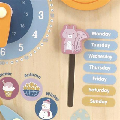 Розвиваюча іграшка Viga Toys дерев&#039;яний календар PolarB з годинником, англійською мовою (44056)