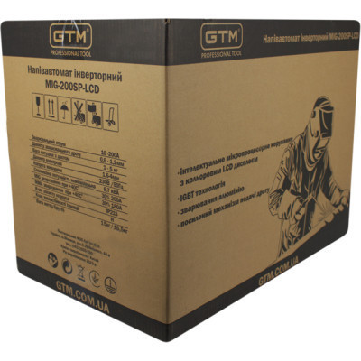 Зварювальний апарат GTM MIG-200SP LCD 200A 220В Double puls (MIG-200SP LCD)