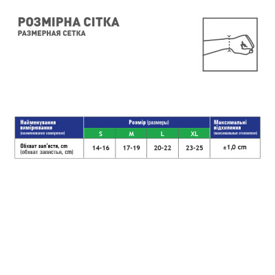 Бандаж MedTextile МТ Бандаж на променево-зап&#039;ястковий суглоб еластичний, (7640162324489)