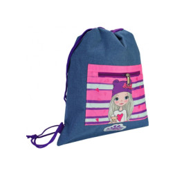 Сумка для взуття Cool For School Синя з кишенею (CF87302)
