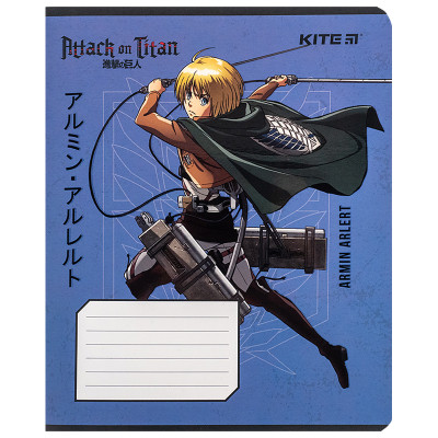 Зошит Kite Attack on Titan, 12 аркушів, лінія (AT24-234)