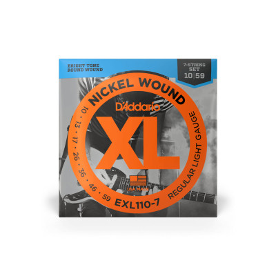 Струни для гітари D&#039;Addario XL Nickel Wound Regular Light 7-String (10-59) (EXL110-7)