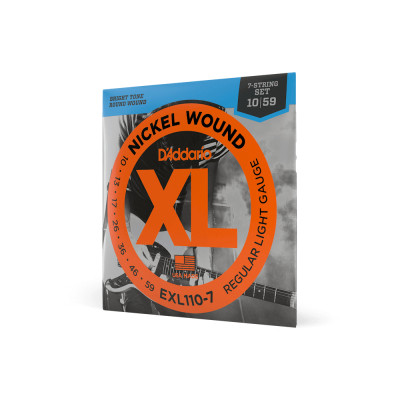 Струни для гітари D&#039;Addario XL Nickel Wound Regular Light 7-String (10-59) (EXL110-7)