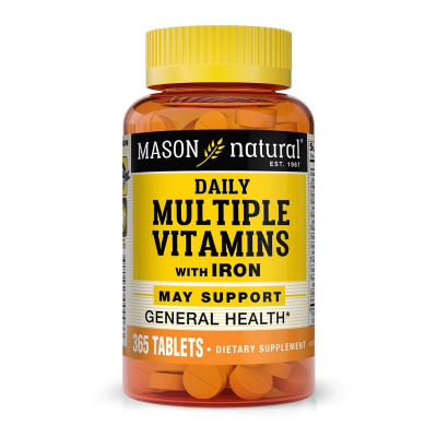 Мультивітамін Mason Natural Мультивітаміни із залізом на кожен день, Daily Multiple Vita (MAV00003)
