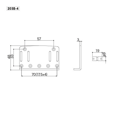 Бридж для гітари Gotoh 203B-4 B