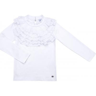 Кофта дитяча Breeze з мереживним коміром (9269-140G-white)