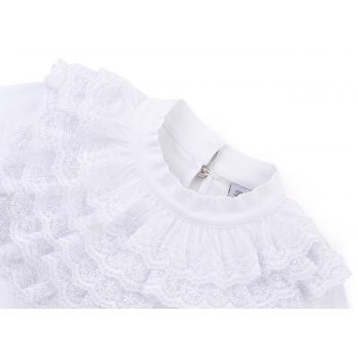 Кофта дитяча Breeze з мереживним коміром (9269-140G-white)