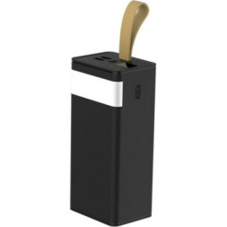 Батарея універсальна XO 40000mAh, PD/20W, QC3.0/22.5W, Input(MicroUSB,Type-C), Output(2*USB,Type-C), Black (XO-PR130B / 29301)