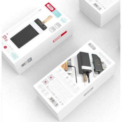 Батарея універсальна XO 40000mAh, PD/20W, QC3.0/22.5W, Input(MicroUSB,Type-C), Output(2*USB,Type-C), Black (XO-PR130B / 29301)
