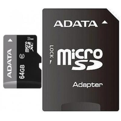 Карта пам&#039;яті ADATA 64GB microSD class 10 UHS-I (AUSDX64GUICL10-RA1)