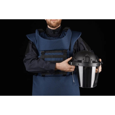 Протиуламковий комплект Ukrainian Armor Humanitarian Demining Apron, клас захисту ДСТУ 2, розмір S-M, синій (HDASMBLUE2)