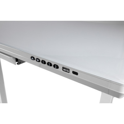 Комп&#039;ютерний стіл Barsky StandUp white glass 1200*600 (BST-12new)