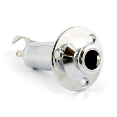 Вихідний роз&#039;єм для гітари Paxphil Screw Mount Stereo Endpin Jack (Chrome) (LJ-35/3P CR)