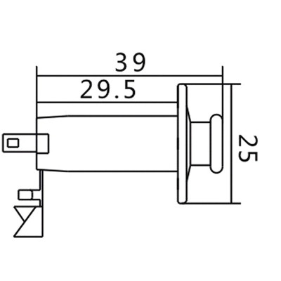 Вихідний роз&#039;єм для гітари Paxphil Screw Mount Stereo Endpin Jack (Chrome) (LJ-35/3P CR)