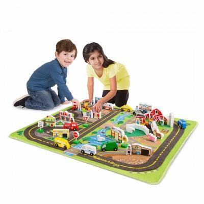 Дитячий килимок Melissa&amp;Doug Дорожній килимок / дерев&#039;яні іграшки (MD5195)