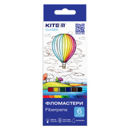 Фломастери Kite Classic 6 кольорів (K-446)