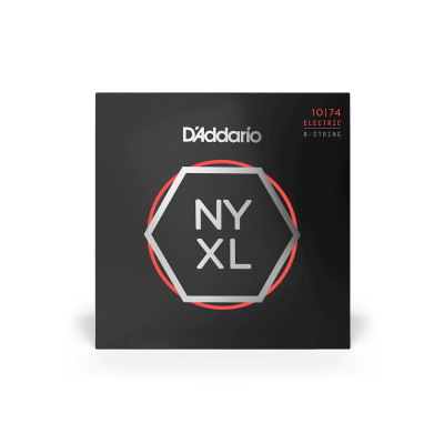 Струни для гітари D&#039;Addario NYXL Electric Light Top / Heavy Bottom 8-String (10-74) (NYXL1074)