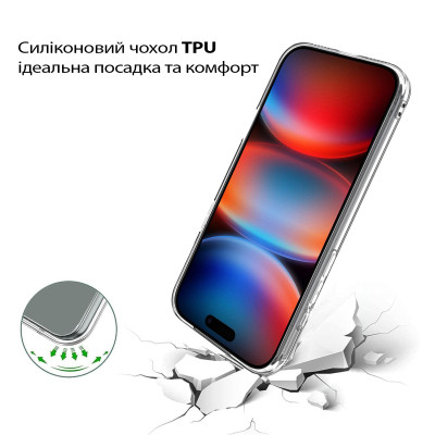 Чохол до мобільного телефона BeCover Apple iPhone 17 Pro Max Transparent (713763)