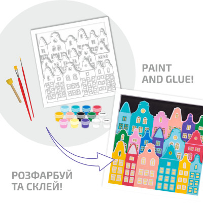Набір для творчості Rosa Talent 3D 4 Будиночки Амстердам 25 х 25 см (4823098540090)
