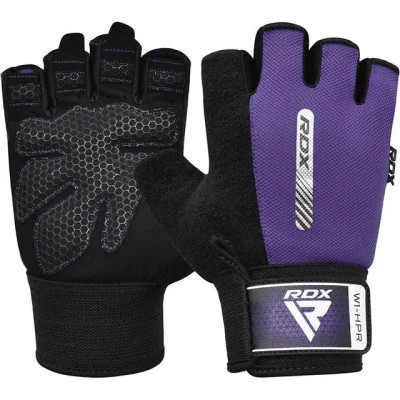 Рукавички для фітнесу RDX W1 Half Purple S (WGA-W1HPR-S)