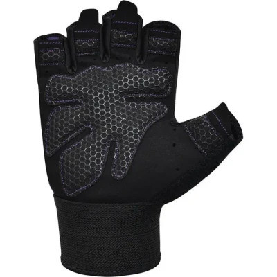 Рукавички для фітнесу RDX W1 Half Purple S (WGA-W1HPR-S)