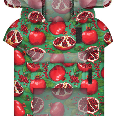 Дощовик для тварин WAUDOG Clothes Накидка з капюшоном Гранати XL (359-4052)