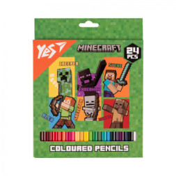 Олівці кольорові Yes 24 кольорів Minecraft Heroes (290740)