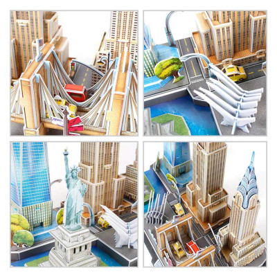 Пазл Cubic Fun Тривимірна головоломка-конструктор Сіті лайн Нью-Йорк (MC255h)