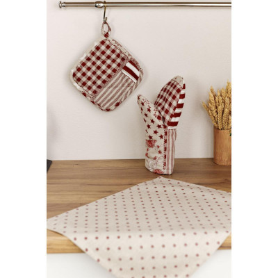 Серветка на стіл Прованс Горох бордо Господиня 35х45 см (4823093451896)