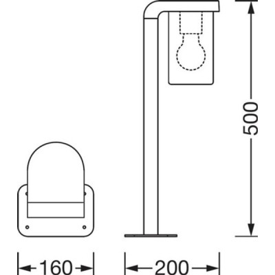 Світильник Osram ENDURA CLASSIC CASCADE 50CM E27 CLR DG (4058075554351)