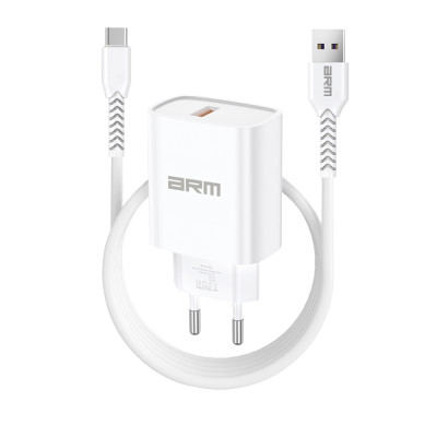 Зарядний пристрій Armorstandart AR012 Basic USB 24W + cable USB to USB-C White (ARM69893)