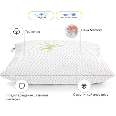 Подушка MirSon Memory №794 Alberto Memory середня 50х50 см (2200003264067)