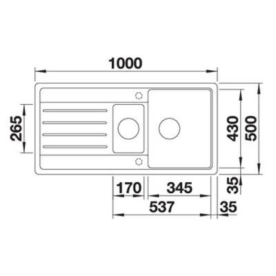 Мийка кухонна Blanco 522207 LEGRA 6S АНТРАЦИТ
