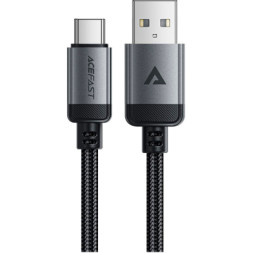 Дата кабель USB 2.0 AM to Type-C 1.2m 3.0A (18W) C20-04 aluminum alloy Black Acefast (6974316283782)