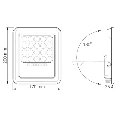 Прожектор Videx LED 500Lm 5000K (VLE-FSO3-205)